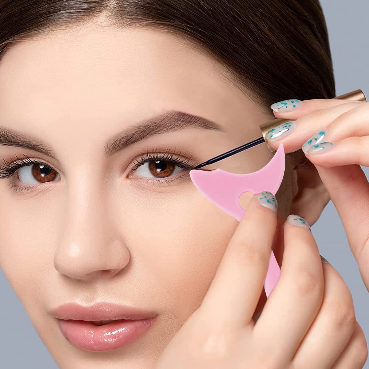 MAYCREATE Mascara Eyelash Shield Applicator Guard Tool, 3 in 1 Reusable Silicone Auxiliary Eyeliner Eyelash Guide Mask Scraper Makeup Tool for Beginners - Pink MAYCREATE Mascara Eyelash Shield Applicator Guard Tool, 3 in 1 Reusable Silicone Auxiliary Eyeliner Eyelash Guide Mask Scraper Makeup Tool for Beginners - Pink